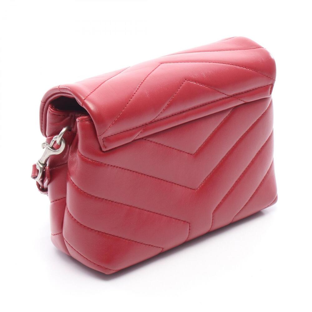 Saint Laurent Paris LOULOU TOY Shoulder Bag Leather Red